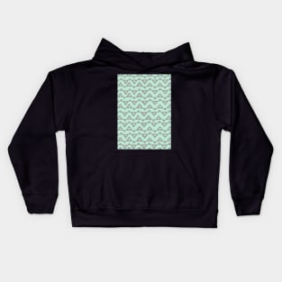 Mint Grey Modern Triangle Chevron Pattern Kids Hoodie